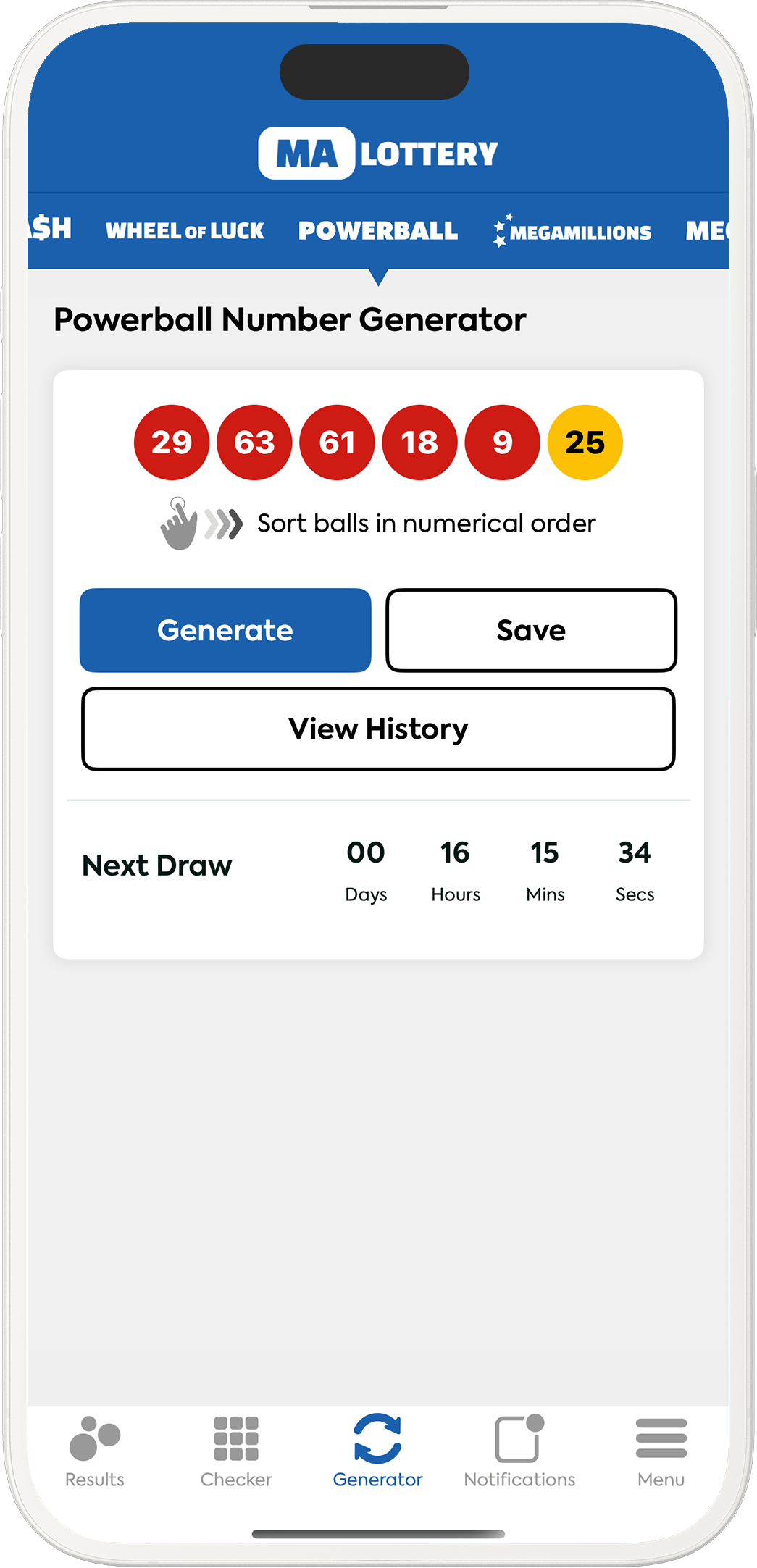 An image showing the Massachusetts app generator screen