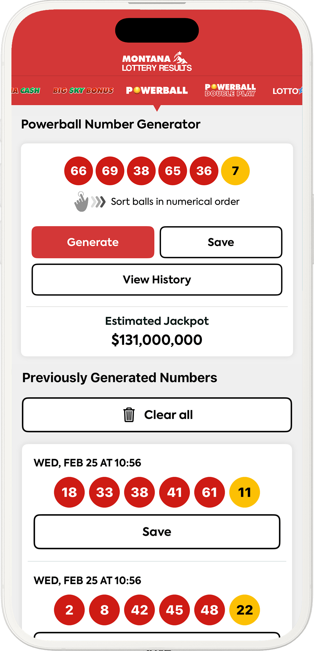 An image showing the Montana app generator screen