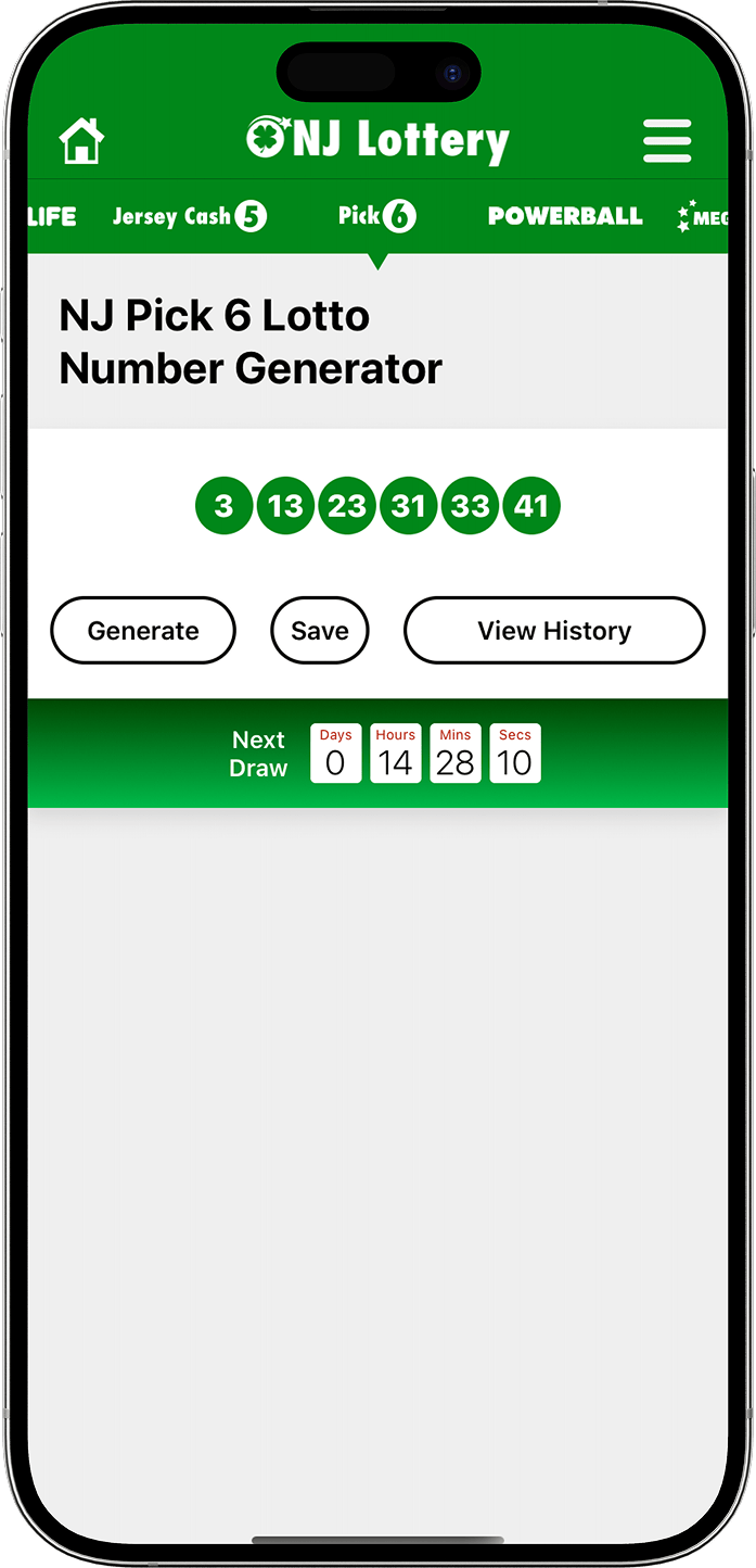 An image showing the New Jersey app generator screen