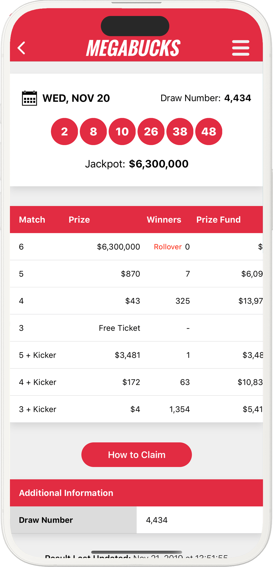 An image showing the Oregon app results pages