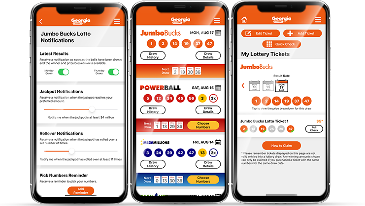 Georgia Lottery App Screenshots