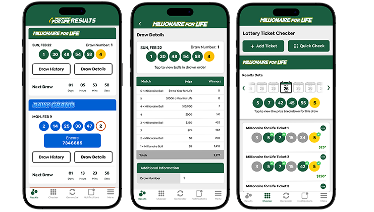 Millionaire for Life Lottery App Screenshots